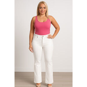 Madewell Jeans Womens 30 White Mid-Rise Kick Out Flared Rockstar denim Pants NWT